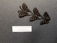 Satijn vlinders zwart 3 stuks met mooie details